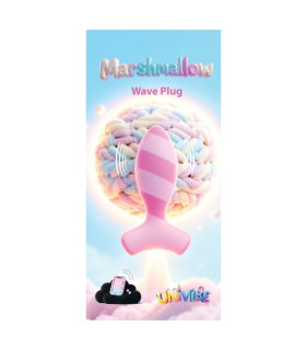 Анальный вибратор Univibe Marshmallow Wave Plug розовый, 11.3 х 5.8 см - No Taboo