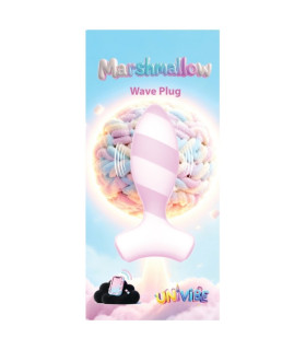 Анальный вибратор Univibe Marshmallow Wave Plug светло-розовый, 11.3 х 5.8 см - No Taboo