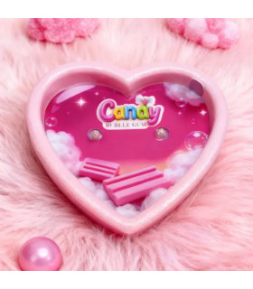 Массажная свеча с ароматом жевательной резинки, 70 мл, Candy Bubble Gum в форме сердца - No Taboo