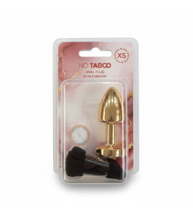 Анальная пробка NO TABOO MINI Rose, 38 г, металлическая, розовое золото с прозрачным камнем, 6 х 2,5 см - No Taboo