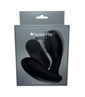 Вибромассажер простаты Passion Play с пультом, чёрный, 9.5 х 3.9 см - No Taboo