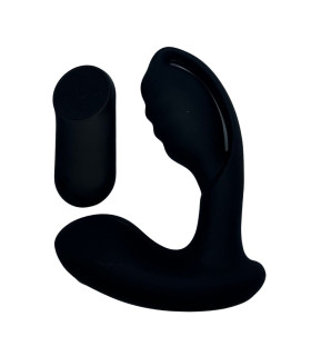 Вибромассажер простаты Passion Play с пультом, чёрный, 9.5 х 3.9 см - No Taboo