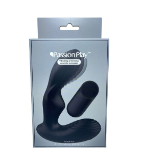 Вибромассажер простаты Passion Play с пультом, черный, 10.3 х 9.5 см - No Taboo
