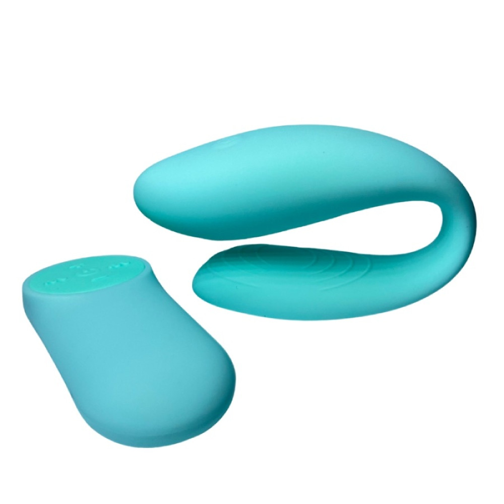 Вібратор для пар Passion Play з пультом, бірюзовий, 8.5 х 3.5 см (341310), zoom