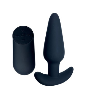 Анальний вібратор Passion Play з пультом, чорний, 10.5 х 6.4 см - No Taboo