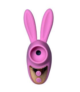 Клиторальный пульсатор на палец Passion Play с ушками зайчика, розовый, 8.6 х 3.6 см - No Taboo