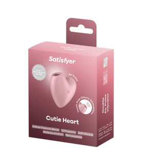 Вібратор для клітора Satisfyer Cutie Heart зі всмоктуванням, рожевий, 7.5 х 3.7 см - No Taboo