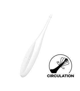 Вибратор для клитора Satisfyer Twirling Fun точечный, белый, 17.5 х 3.2 см - No Taboo