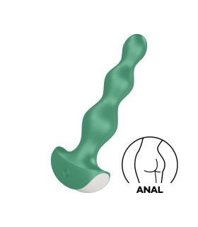 Анальний вібратор Satisfyer Lolli Plug 2 хвилястий, зелений, 14.2 х 3 см - No Taboo