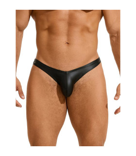 Трусы мужские Star Night из искусственной кожи, черные, XL - No Taboo