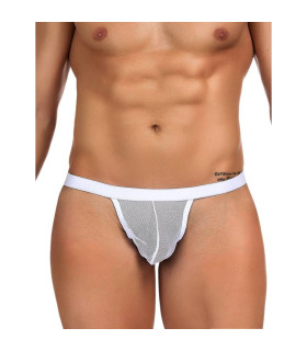 Стринги мужские Star Night в сеточку, белые, XS-M - No Taboo