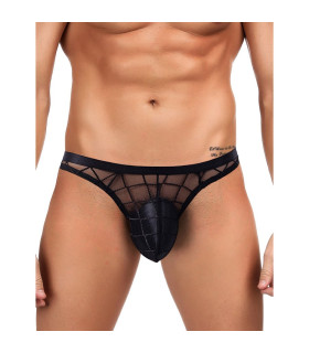 Мужские трусы Star Night полупрозрачные, в сеточку, черные, L - No Taboo