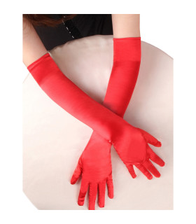 Длинные перчатки Star Night выше локтя, красные, 55 см - No Taboo