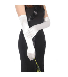 Длинные перчатки Star Night выше локтя, белые, 55 см - No Taboo