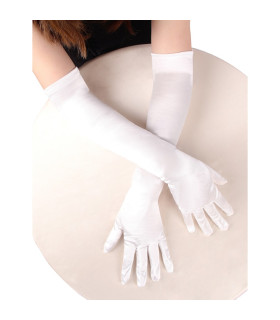 Длинные перчатки Star Night выше локтя, белые, 55 см - No Taboo