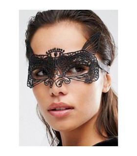 Маски на глаза Star Night кружевные с ушками, черные, 2 шт - No Taboo