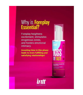 Массажный гель согревающий Intt Kiss and Taste! съедобный, с ароматом ежевики, 55 мл - No Taboo