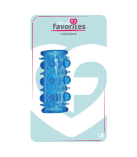 Насадка на пеніс еластична Dreamtoys зі стимулюючими кульками, блакитна, 7.5 х 3 см - No Taboo