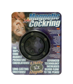 Эрекционное кольцо Seven Creations Magnetic с магнитами, серое, 5.5 х 5.5 см - No Taboo