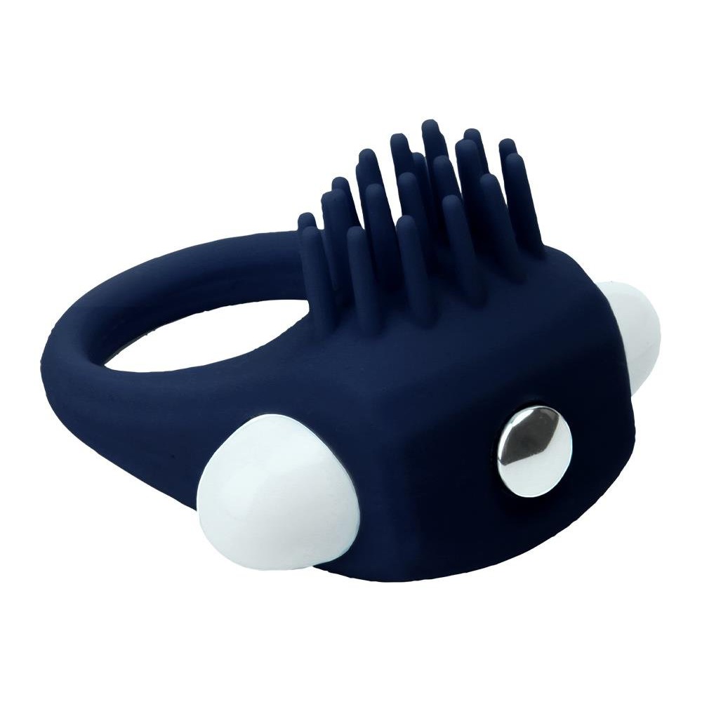 Эрекционное кольцо Dream Toys с усиками, синего цвета (38536), zoom