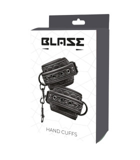 Наручники Dreamtoys Blaze из искусственной кожи, черные, 26 х 6.2 см - No Taboo