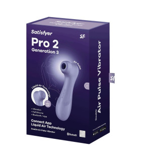 Вакуумный стимулятор клитора Satisfyer Pro 2 с приложением, фиолетовый, 16.4 х 5 см - No Taboo