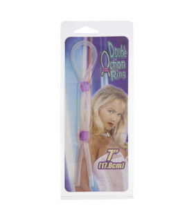 Эрекционное лассо NMC двойное, регулируемое, белое, 17 см - No Taboo