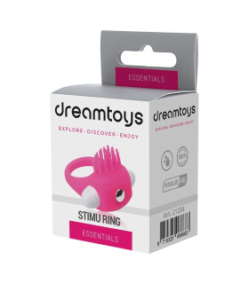 Ерекційне віброкільце Dreamtoys Essentials з вусиками, рожеве, 5.4 х 2.7 см - No Taboo