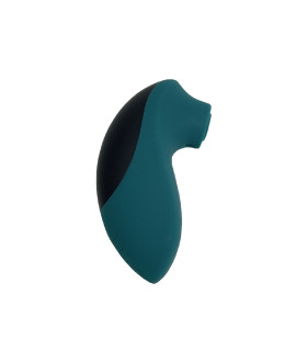 Вакуумный стимулятор клитора Sweet Em TealWave с вибрацией, черно-зеленый, 9.9 см - No Taboo