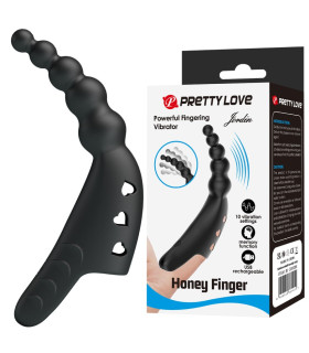 Вибратор на палец Pretty Love Honey Finger черный, 12.2 х 2.1 см - No Taboo
