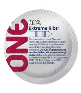 Набор латексных презервативов One Extreme Ribs рельефные, 5 шт - No Taboo