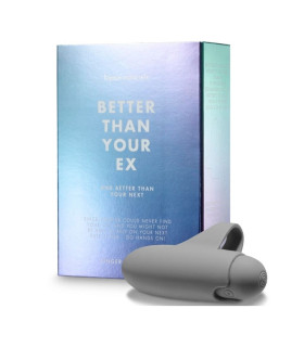 Вибратор на палец Bijoux Indiscrets Better Than Your Ex перезаряжаемый, серый, 7.5 х 2.5 см - No Taboo