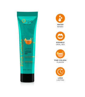 Съедобный лубрикант Orgie Lube Tube со вкусом Пина Колада, 100 мл - No Taboo