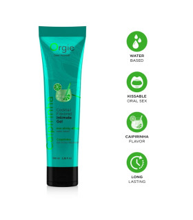Съедобный лубрикант Orgie Lube Tube со вкусом Кайпиринья, 100 мл - No Taboo