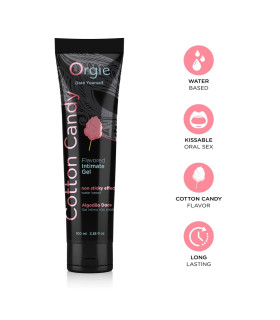 Съедобный лубрикант Orgie Lube Tube со вкусом сахарной ваты, 100 мл - No Taboo