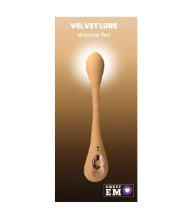 Вибратор двойной с гибким стержнем Sweet Em с волновой стимуляцией, коричневый, 21.8 х 4.2 см - No Taboo