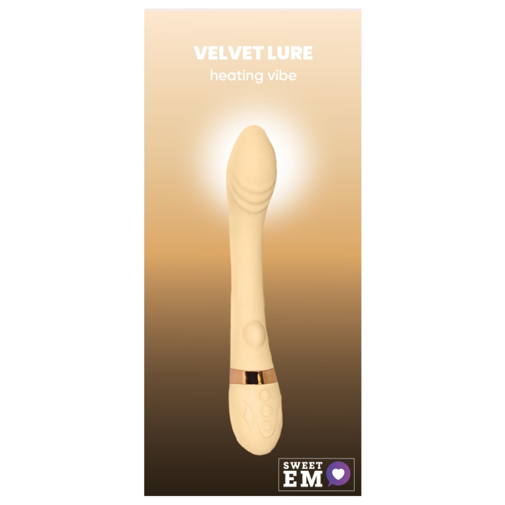 Вибратор для точки G Sweet Em Heating Vibe с подогревом, бежевый, 19.2 х 3.3 см (220952), zoom