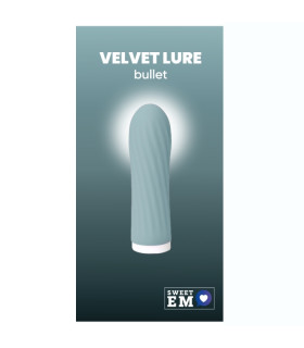 Мини-вибратор Sweet Em Bullet рельефный, голубой, 8.5 х 2.5 см - No Taboo