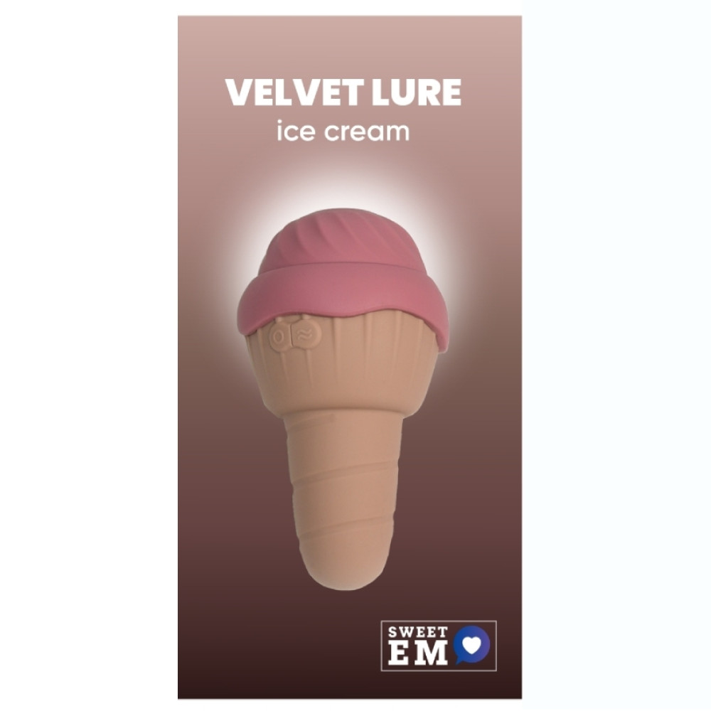 Вибратор для клитора в форме мороженого Sweet Em Ice Cream с вакуумом и язычком, розовый, 10.8 х 6.1 см (333802), zoom