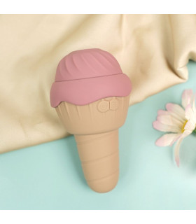 Вибратор для клитора в форме мороженого Sweet Em Ice Cream с вакуумом и язычком, розовый, 10.8 х 6.1 см - No Taboo