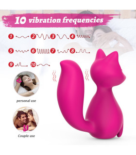Минивибратор для клитора Every Night Toys Doris в форме лисички, розовый, 8 х 3.5 см - No Taboo