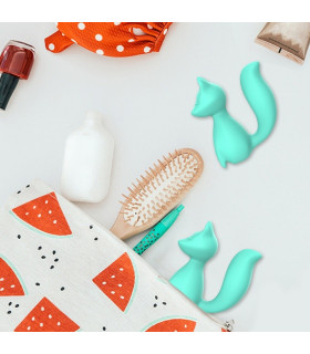 Минивибратор для клитора Every Night Toys Doris в форме лисички, бирюзовый, 8 х 3.5 см - No Taboo