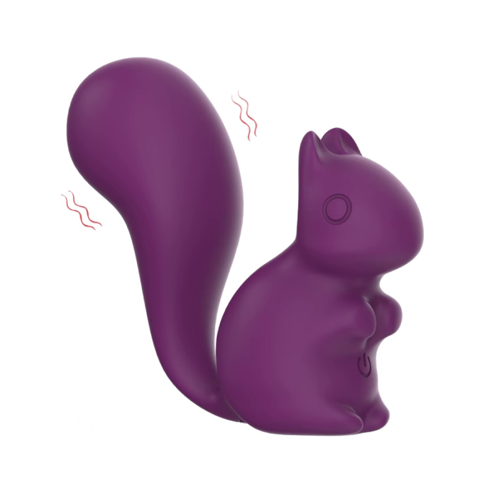 Минивибратор для клитора Every Night Toys Debbie в форме белочки, фиолетовый, 7.2 х 3 см (341015), zoom