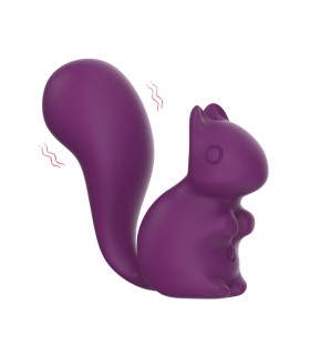 Минивибратор для клитора Every Night Toys Debbie в форме белочки, фиолетовый, 7.2 х 3 см - No Taboo