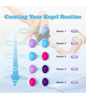 Набір вагінальних віброкульок Every Night Toys з пультом, різнокольоровий, 5 шт - No Taboo