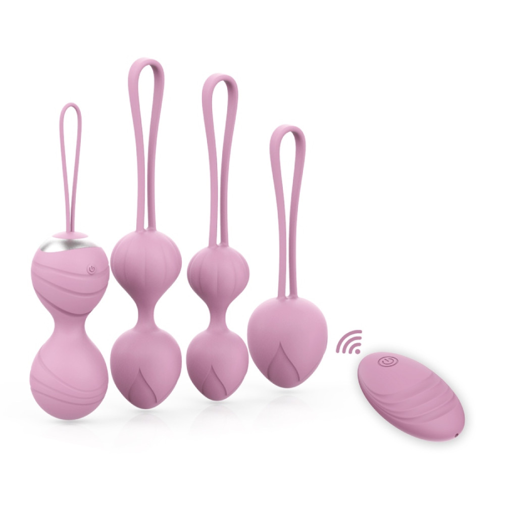 Набор вагинальных виброкулок Every Night Toys Beata с пультом, сиреневый, 4 шт (341028), zoom