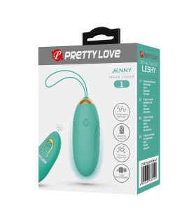 Вибропуля Pretty Love Jenny с пультом, бирюзовая, 7 х 2.8 см - No Taboo