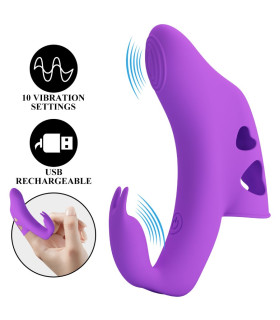 Вибратор на палец Pretty Love Yenna, фиолетовый, 9.5 х 2 см - No Taboo