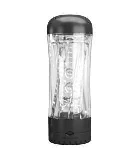 Мастурбатор в колбі Pretty Love Jamara з вібрацією, прозорий, 19 х 6.5 см - No Taboo