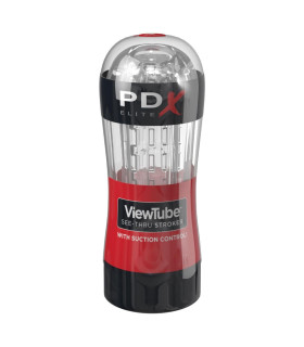 Мастурбатор в колбі Pipedream PDX Elite прозорий, 18.5 х 7 см - No Taboo